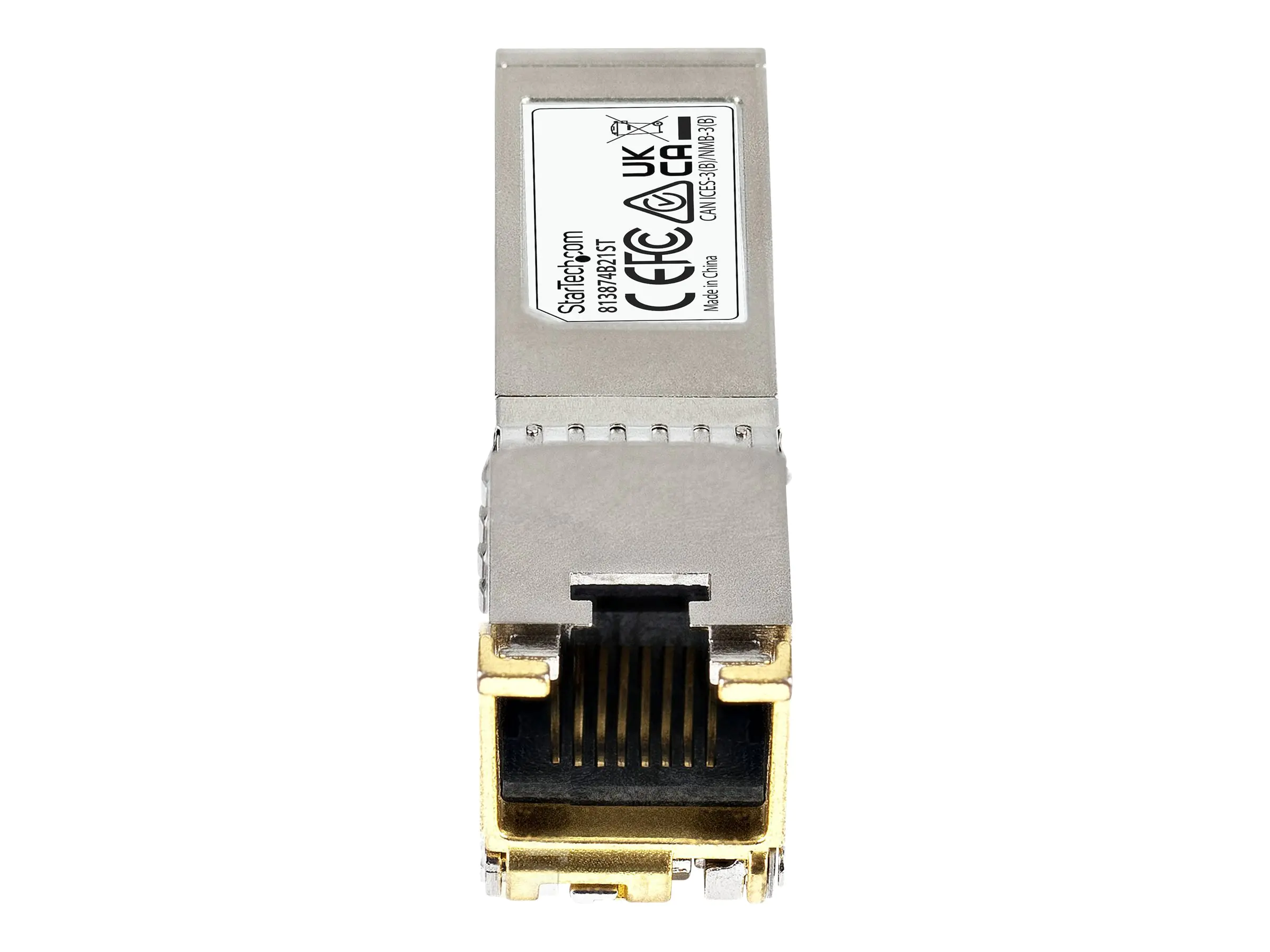 StarTech HP 813874-B21 kompatibles SFP+ Transceiver Modul - 10GBase-T - MSA konform - RJ45 SFP+ Modul - 10GBase-T - 30m mit CAT6a - SFP+-Transceiver-Modul (gleichwertig mit: HP 813874-B21) - 10GbE - 10GBase-T - RJ-45 - bis zu 30 m