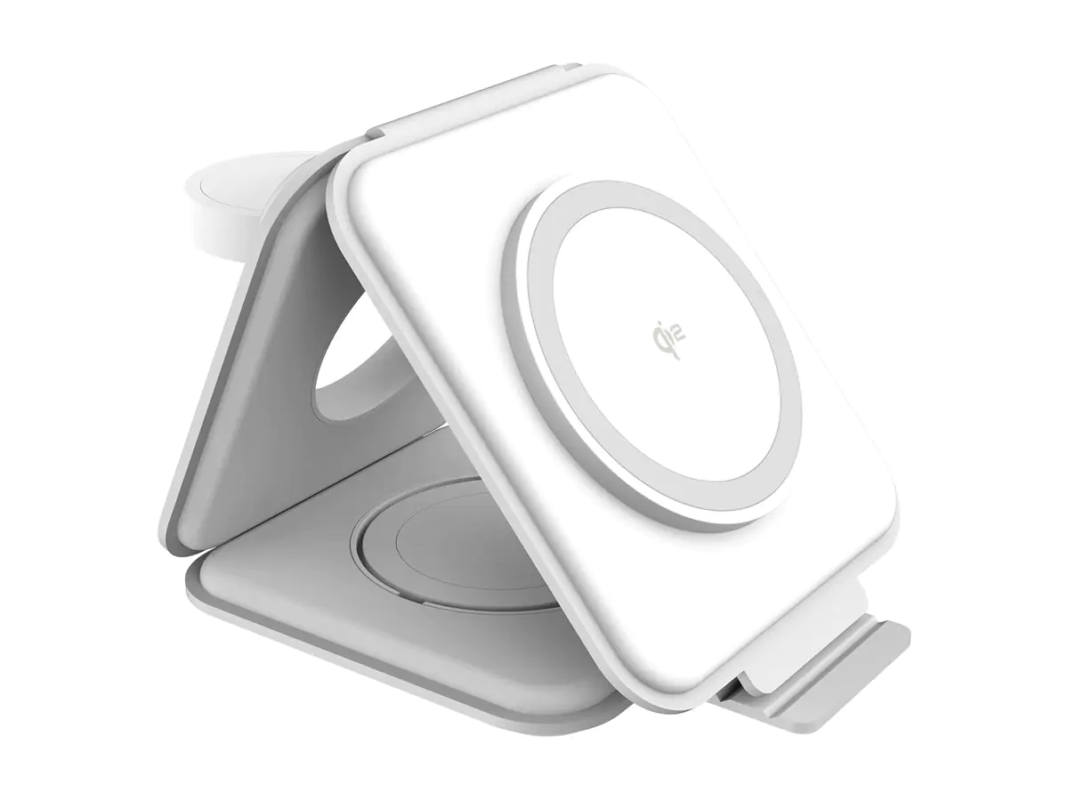 j5create JUPW3215W-N - Kabelloses Ladegerät - 3-in-1, magnetisch, mit Qi2