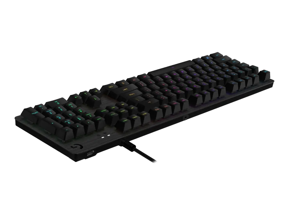 Logitech Gaming G513 - Tastatur - hintergrundbeleuchtet - USB - Russisch - Tastenschalter: GX Red Linear - Kohle