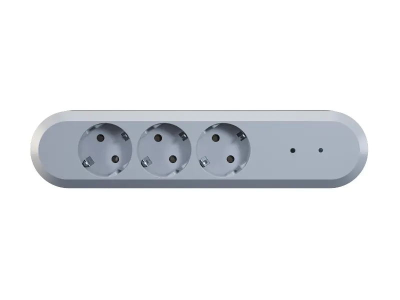 Bachmann 381.800 - 3 AC-Ausgänge - Innenraum - Typ F - IP20 - Weiß - Kunststoff