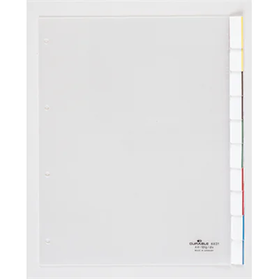 DURABLE Register 683119 245x297cm 10teilig Hartfolie tr DURABLE Register 683119 245x297cm 10teilig Hartfolie tr