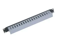Triton - Kabelführungsplatte für Schaltschrank (horizontal) - RAL 7035 - 1U - 48.3 cm (19")