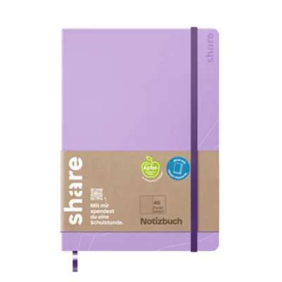 share Notizbuch DIN A5 punktkariert (dotted) lavendel 96 Bl. share Notizbuch DIN A5 punktkariert (dotted) lavendel 96 Bl.