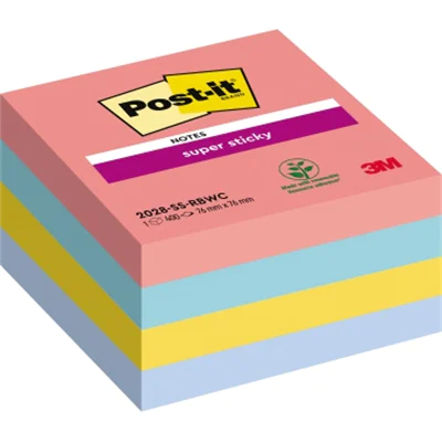Post-it® Super Sticky Würfel Rainbow Collection f.sor. 440Bl. Post-it® Super Sticky Würfel Rainbow Collection f.sor. 440Bl.