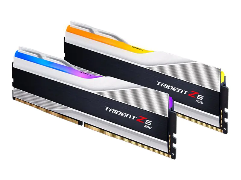G.Skill Trident Z5 RGB - DDR5 - Kit - 64 GB: 2 x 32 GB - DIMM 288-PIN - 5600 MHz / PC5-44800 - CL28 - 1.35 V - ungepuffert - non-ECC - metallisch silber