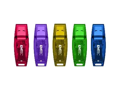 EMTEC C410 Color Mix Candy jar - USB-Flash-Laufwerk - 8 GB - USB 2.0 - Blau, Gelb,