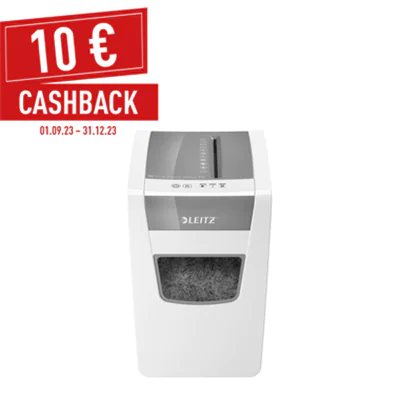 LEITZ IQ Aktenvernichter Slim Office S P-4 Papier, Büroklammern, Heftklammern Partikelschnitt 14 Bl. (70 g/m²) weiß LEITZ IQ Aktenvernichter Slim Office S P-4 Papier, Büroklammern, Heftklammern Partikelschnitt 14 Bl. (70 g/m²) weiß