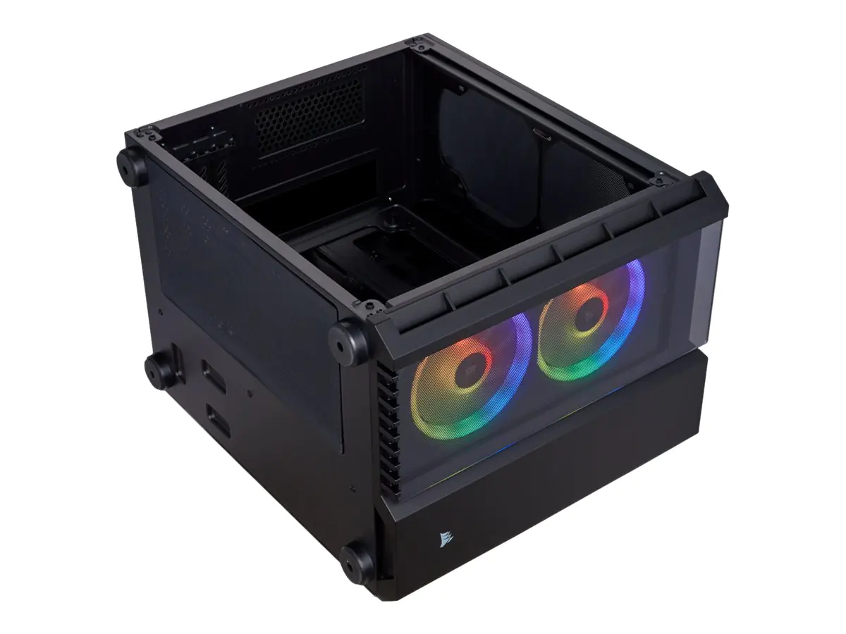 CORSAIR Crystal Series 280X RGB - Tower - micro ATX - Seitenteil mit Fenster (gehärtetes Glas) - keine Spannungsversorgung (ATX) - Schwarz - USB/Audio