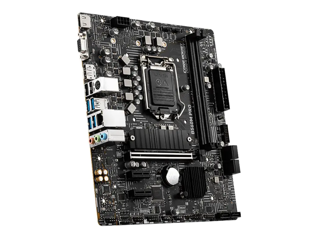 MSI B560M PRO - Motherboard - micro ATX - LGA1200-Sockel - B560 Chipsatz - USB 3.2 Gen 1 - 2.5 Gigabit LAN - Onboard-Grafik (CPU erforderlich) - HD Audio (8-Kanal)
