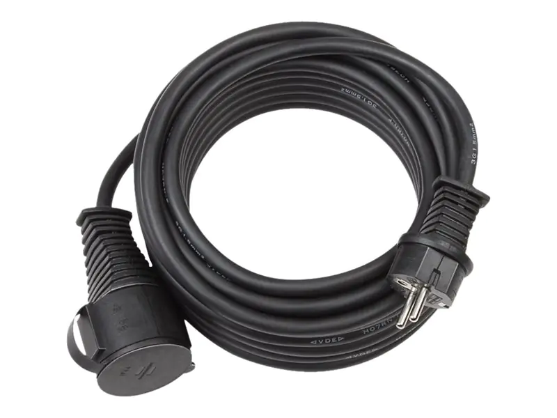 Brennenstuhl H07RN-F 3G2,5 - Spannungsversorgungs-Verlängerungskabel - power CEE 7/7 (W) zu power CEE 7/7 (M) - Wechselstrom 450/750 V - 10 m - Schwarz