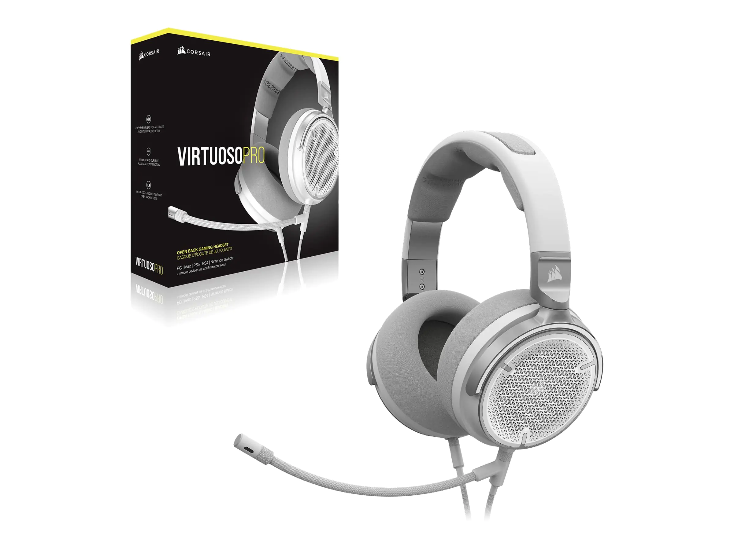 CORSAIR Gaming Virtuoso PRO - Headset - ohrumschließend - kabelgebunden - weiß