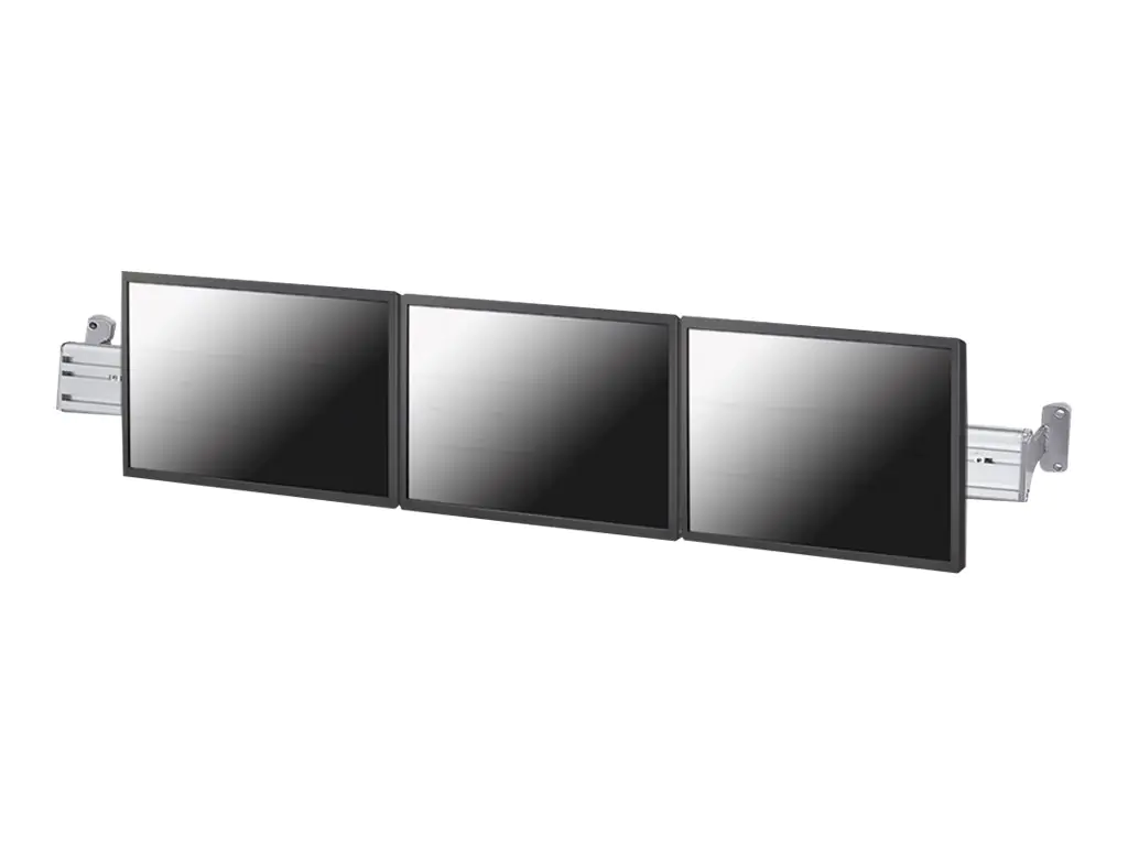 Neomounts FPMA-WTB100 - Befestigungskit (Symbolleiste) - fest - für 3 LCD-Anzeigen - Silber - Bildschirmgröße: 25.4-61 cm (10"-24") - Wandmontage