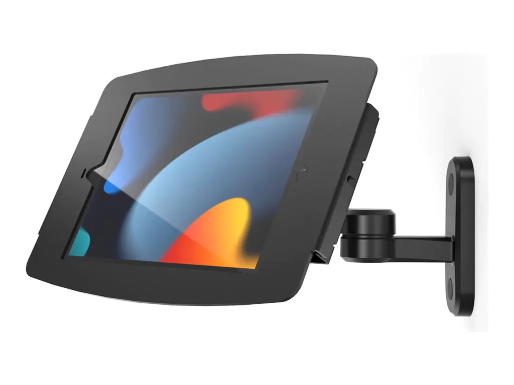 Compulocks iPad 10.2" Space Enclosure Swing Wall Mount - Gehäuse - Diebstahlschutz - für Tablett - verriegelbar - hochwertiges Aluminium - Schwarz - Bildschirmgröße: 26 cm (10.2") - Wandmontage, Oberflächenmontage, Thekenbereich - für Apple 10.2-inch