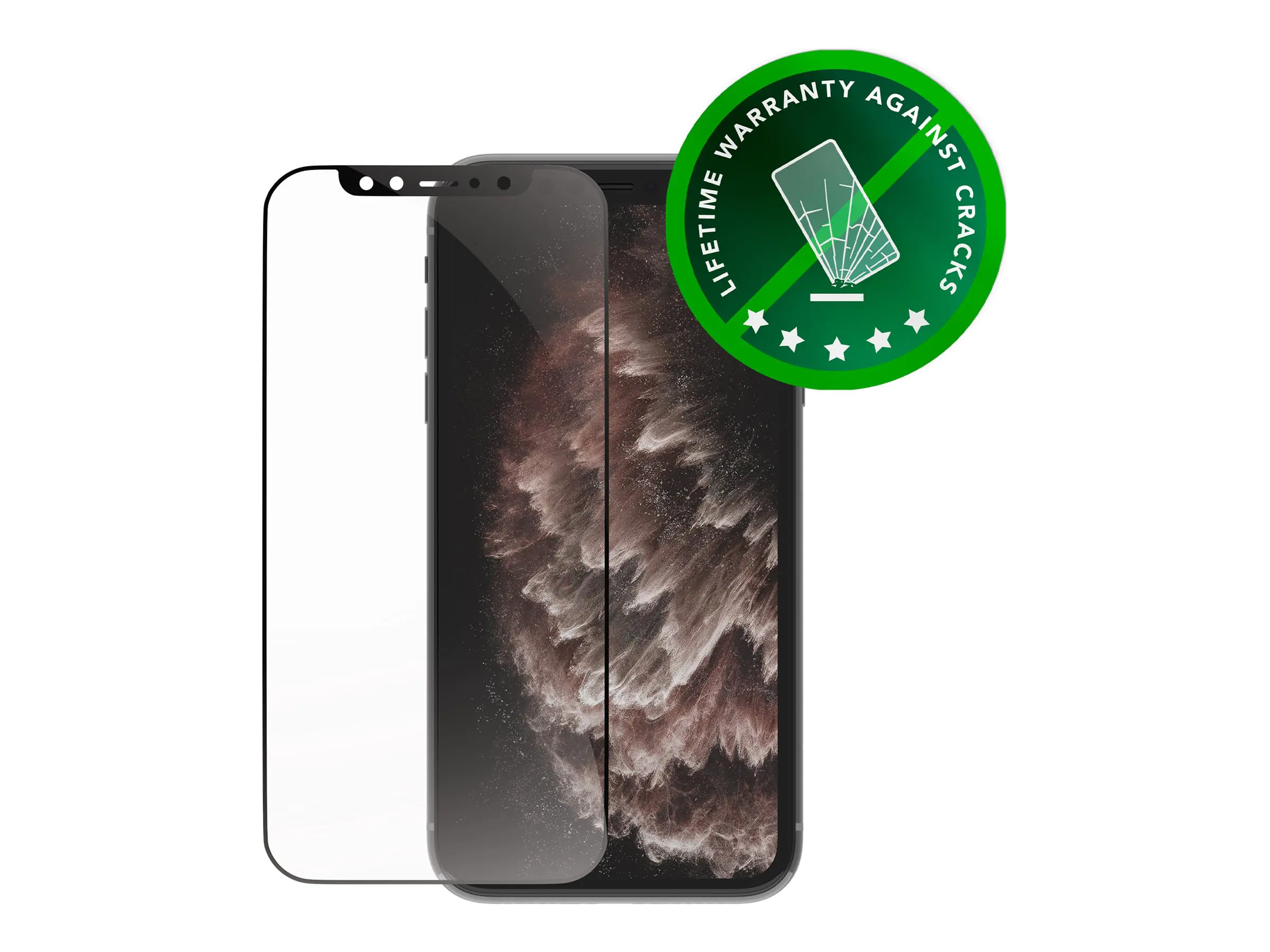 dbramante1928 Eco-shield - Bildschirmschutz für Handy - Rahmenfarbe schwarz - für Apple iPhone 11 Pro, X, XS