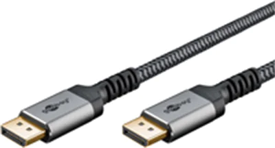 Goobay DisplayPort-Kabel DP 1.4 3 m Sharkskin Grey - DisplayPort -Stecker> Goobay DisplayPort-Kabel DP 1.4 3 m Sharkskin Grey - DisplayPort -Stecker>