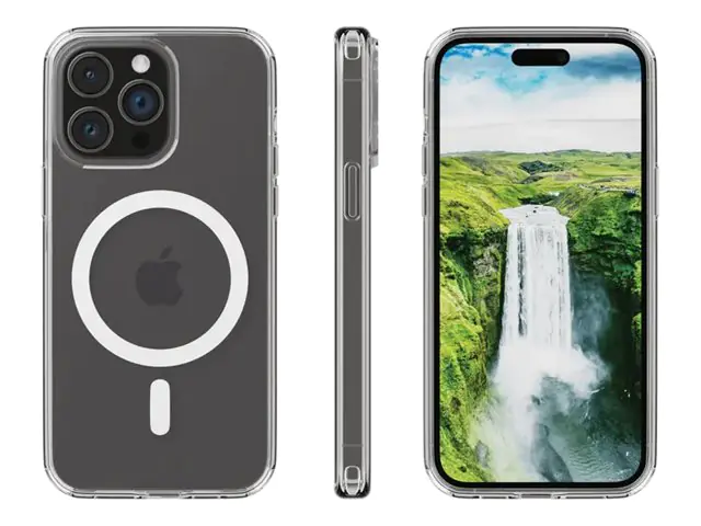 dbramante1928 Iceland Ultra - Hintere Abdeckung für Mobiltelefon - kompatibel mit MagSafe - Kunststoff, D3O - klar - für Apple iPhone 15 Pro
