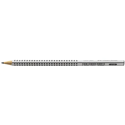 Faber-Castell Bleistift GRIP 2001 117001 Dreieckform B silbergrau Faber-Castell Bleistift GRIP 2001 117001 Dreieckform B silbergrau