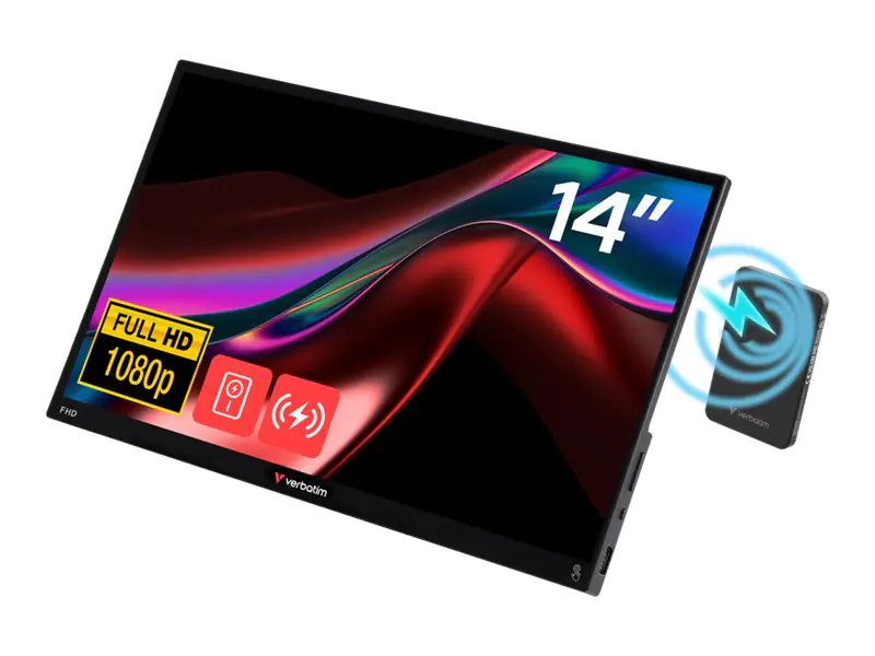 Verbatim Touch Monitor 14" Wireless - Flachbildschirm (TFT/LCD) - 35,6 cm