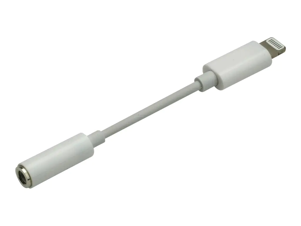 Lightning männlich zu mini-phone stereo 3.5 mm weiblich - 13 cm - weiß