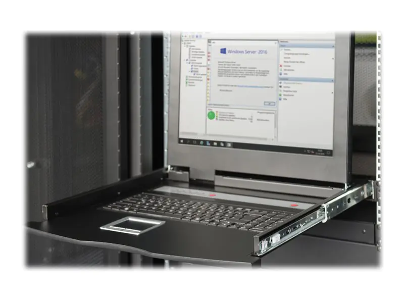 DIGITUS Professional DS-72211-1RU - KVM-Konsole mit KVM-Switch - 1 Anschlüsse - Russisch - 48.3