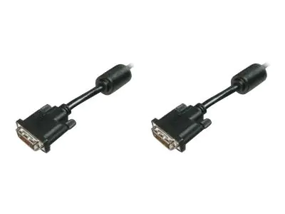 ASSMANN - DVI-Kabel - Dual Link - DVI-D (M) zu DVI-D (M) - 3 m - Daumenschrauben - Schwarz