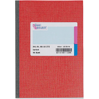 König & Ebhardt Kladde 8616272 DIN A6 kariert 96Blatt rot König & Ebhardt Kladde 8616272 DIN A6 kariert 96Blatt rot