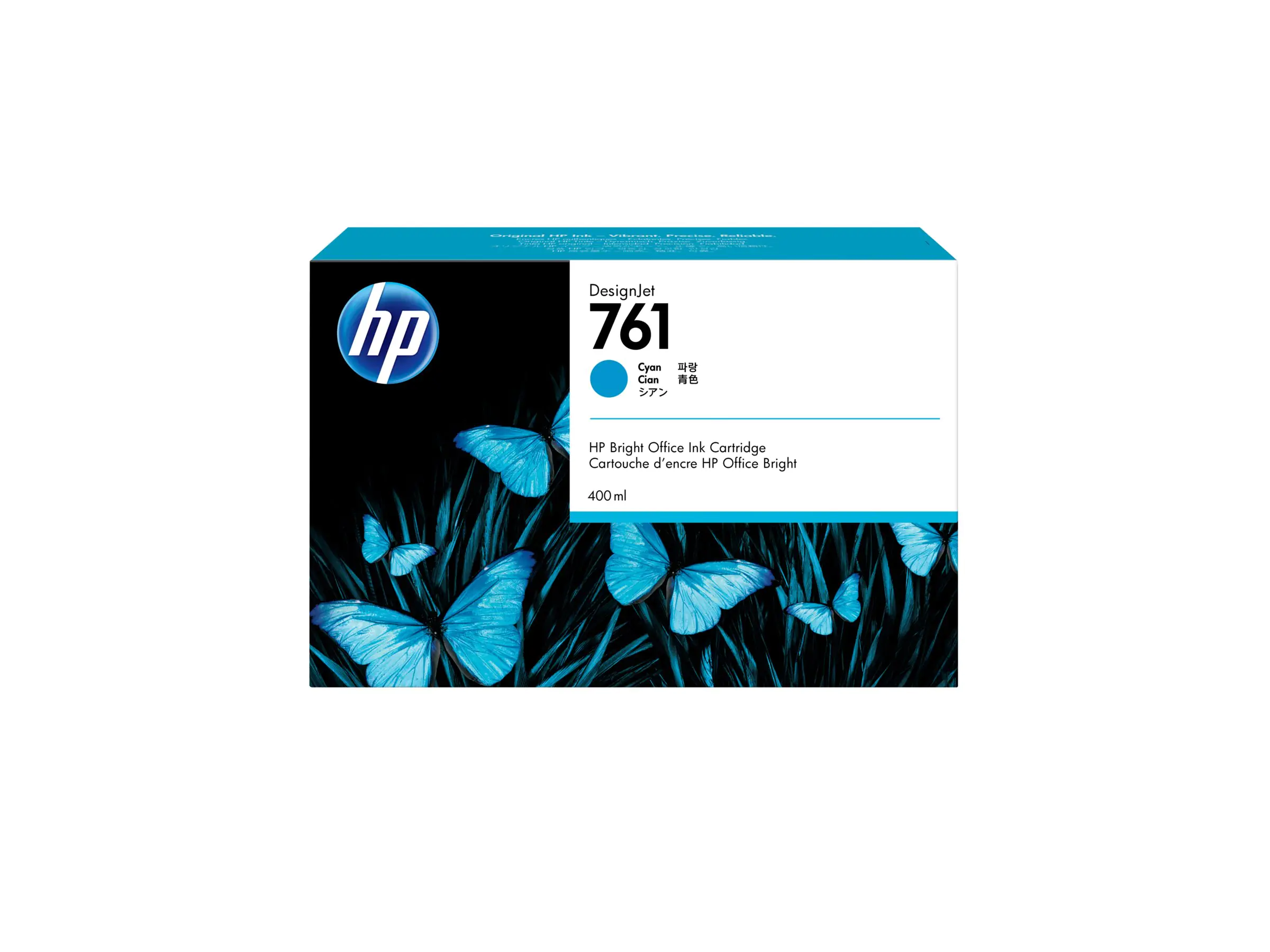 HP 761 - 400 ml - Cyan - Original - DesignJet - Tintenpatrone - für DesignJet T7100, T7200 Production Printer