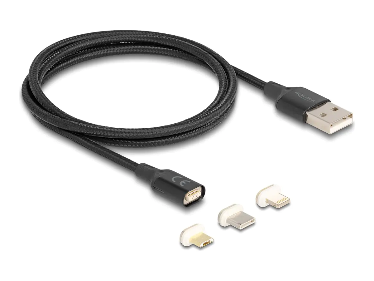Delock USB-Ladeadaptersatz - USB (M) zu Lightning, Micro-USB Typ B, 24 pin USB-C (M)