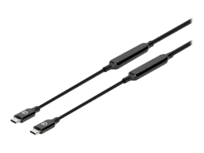 Manhattan USB-C to USB-C Cable, 5m, Active, Male to Male, Black, 10 Gbps (USB 3.2 Gen2 aka USB 3.1) 355971