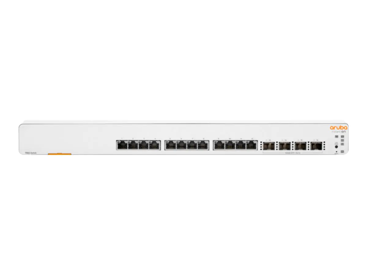 HPE Aruba Instant On 1960 12XGT 4SFP+ Switch - Switch - L2+ - Smart - 12 x 100/1000/10000 + 4 x 10 Gigabit SFP+ - an Rack montierbar - BTO