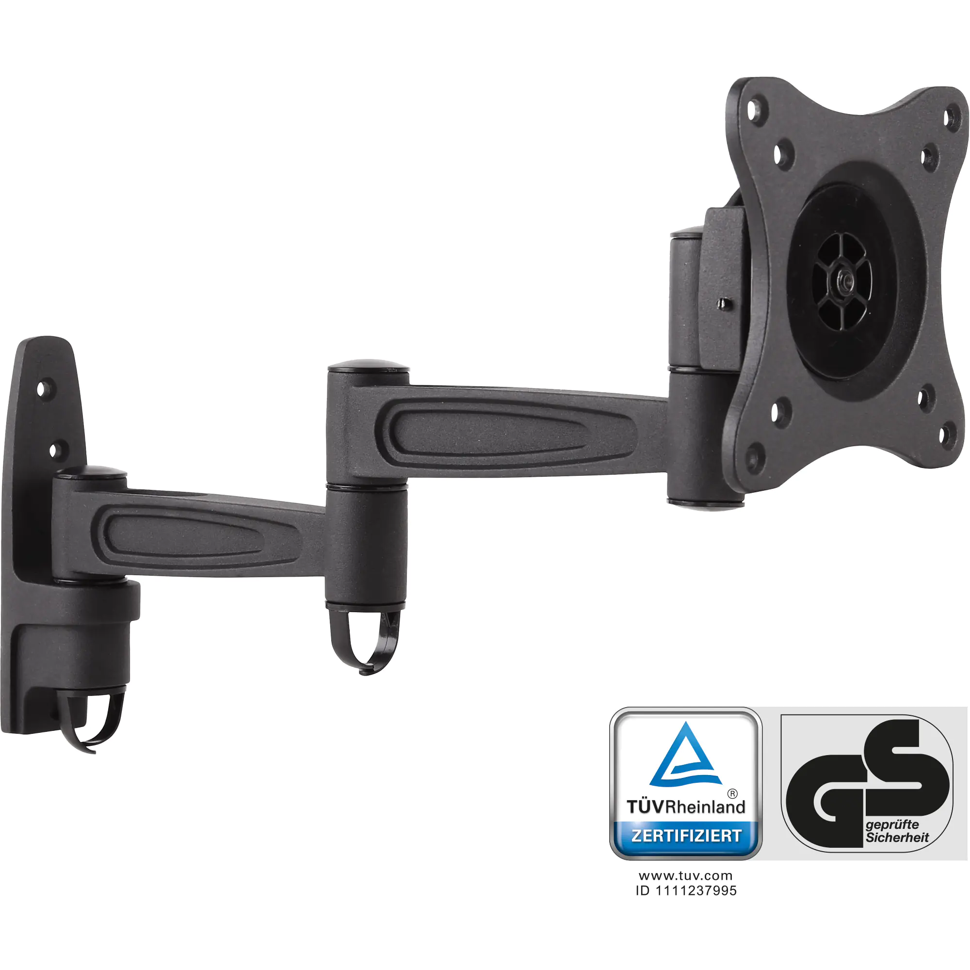 InLine Wandhalterung - für Monitore bis 69cm (27") - max. 15kg - 2-teiliger Arm 23105D