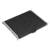 Ekivalan 19" Fachboden für Netzwerkschränke ausziehbar Tiefe 350 mm 30 kg schwarz RAL BEACCSS1U4P350BL