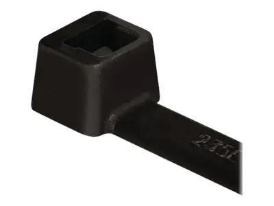 HellermannTyton T-Series T18R Inside Serrated - Kabelbinder - 10 cm - Schwarz (Packung mit 100)