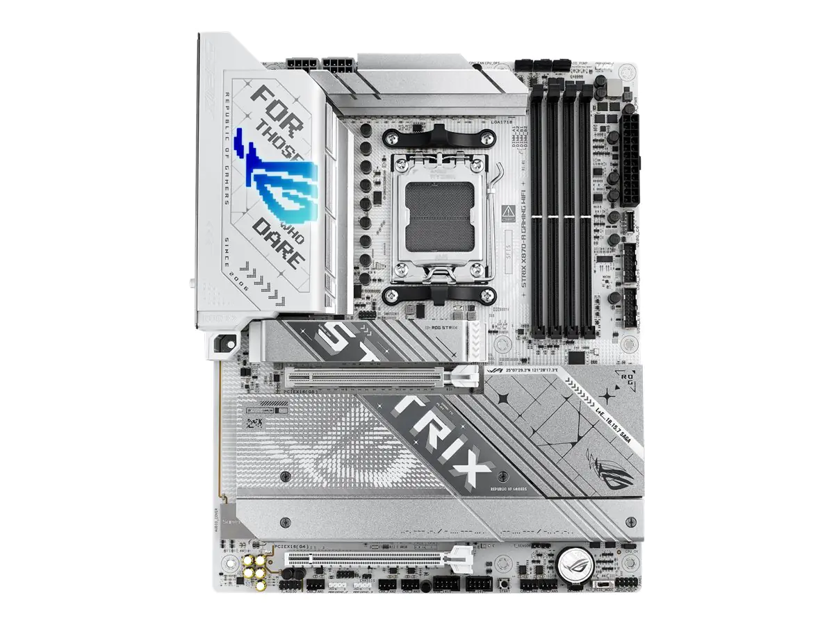ASUS ROG STRIX X870-A GAMING WIFI - Motherboard - ATX - Socket AM5 - AMD X870 Chipsatz - USB4, USB 3.2 Gen 2, USB-C 3.2 Gen2, USB 3.2 Gen 1, USB-C 3.2 Gen 2x2 - Wi-Fi 7, 2.5 Gigabit LAN, Bluetooth - Onboard-Grafik (CPU erforderlich) 90MB1IF0-M0EAY0