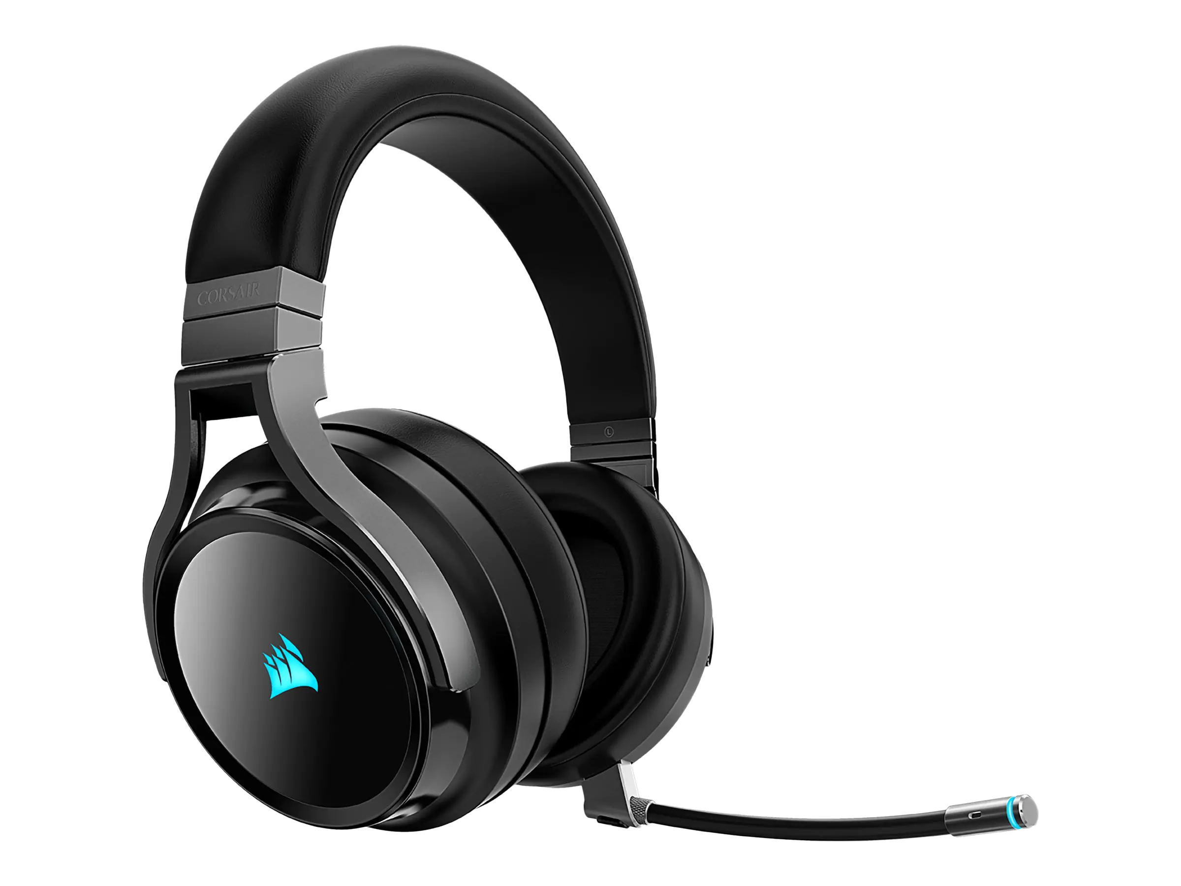 CORSAIR Gaming VIRTUOSO RGB - Headset - ohrumschließend - 2,4 GHz - kabellos - USB, 3,5 mm Stecker - Kohle