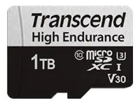 Transcend High Endurance USD350V - Flash-Speicherkarte (SD-Adapter inbegriffen) - 1 TB - Video Class V30 / UHS-I U3 / Class10 - microSDXC UHS-I U3