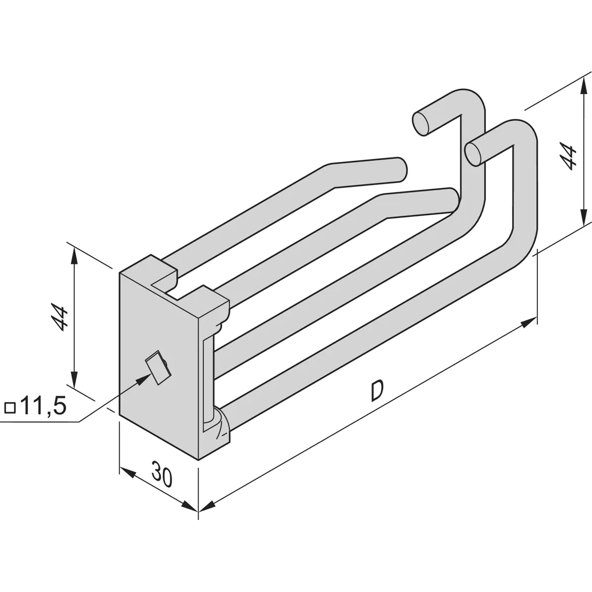 SCHROFF 60118474 Kabelführung B x H T 115 44 30 mm 5 St.