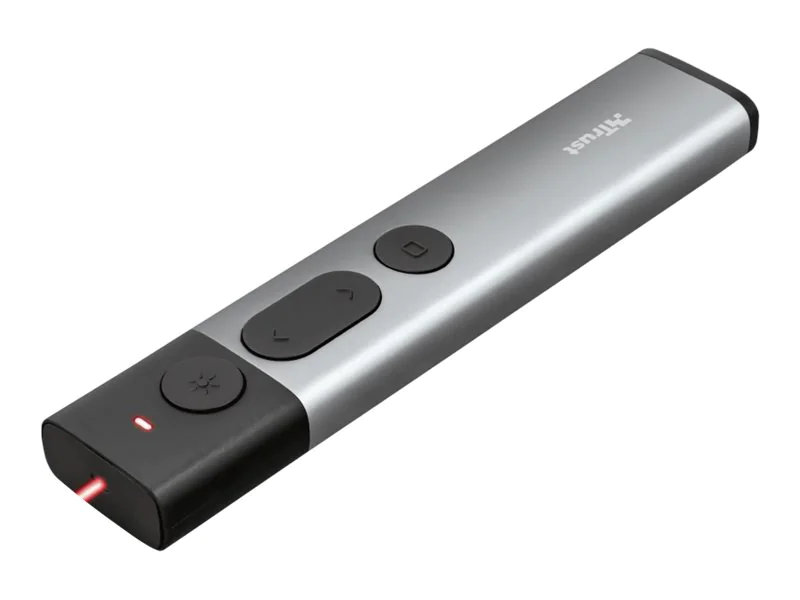 Trust Kazun Aluminium Wireless Presenter - Präsentations-Fernsteuerung - 4 Tasten - HF Trust Kazun Aluminium Wireless Presenter - Präsentations-Fernsteuerung - 4 Tasten - HF