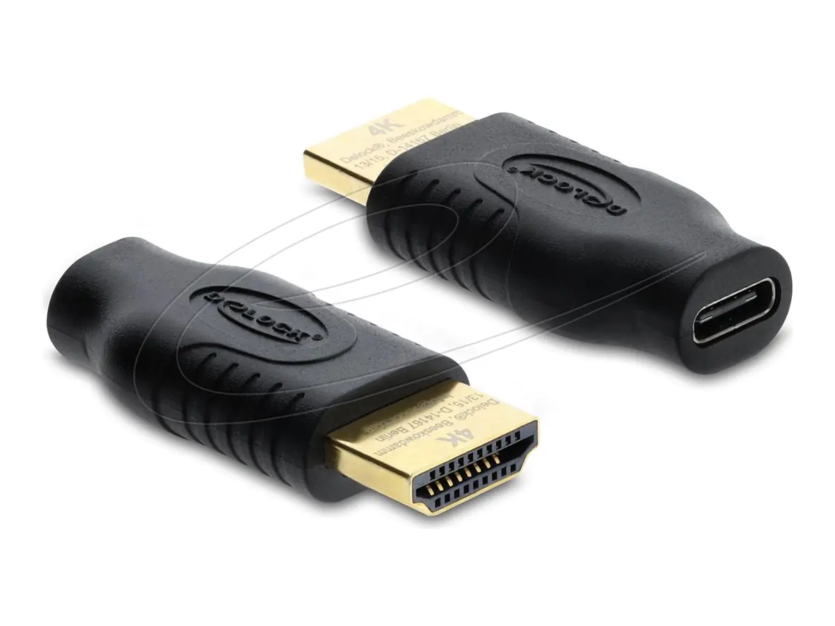 Delock High Speed - Videoadapter - USB-C männlich zu HDMI weiblich - Schwarz - Unterstützung für