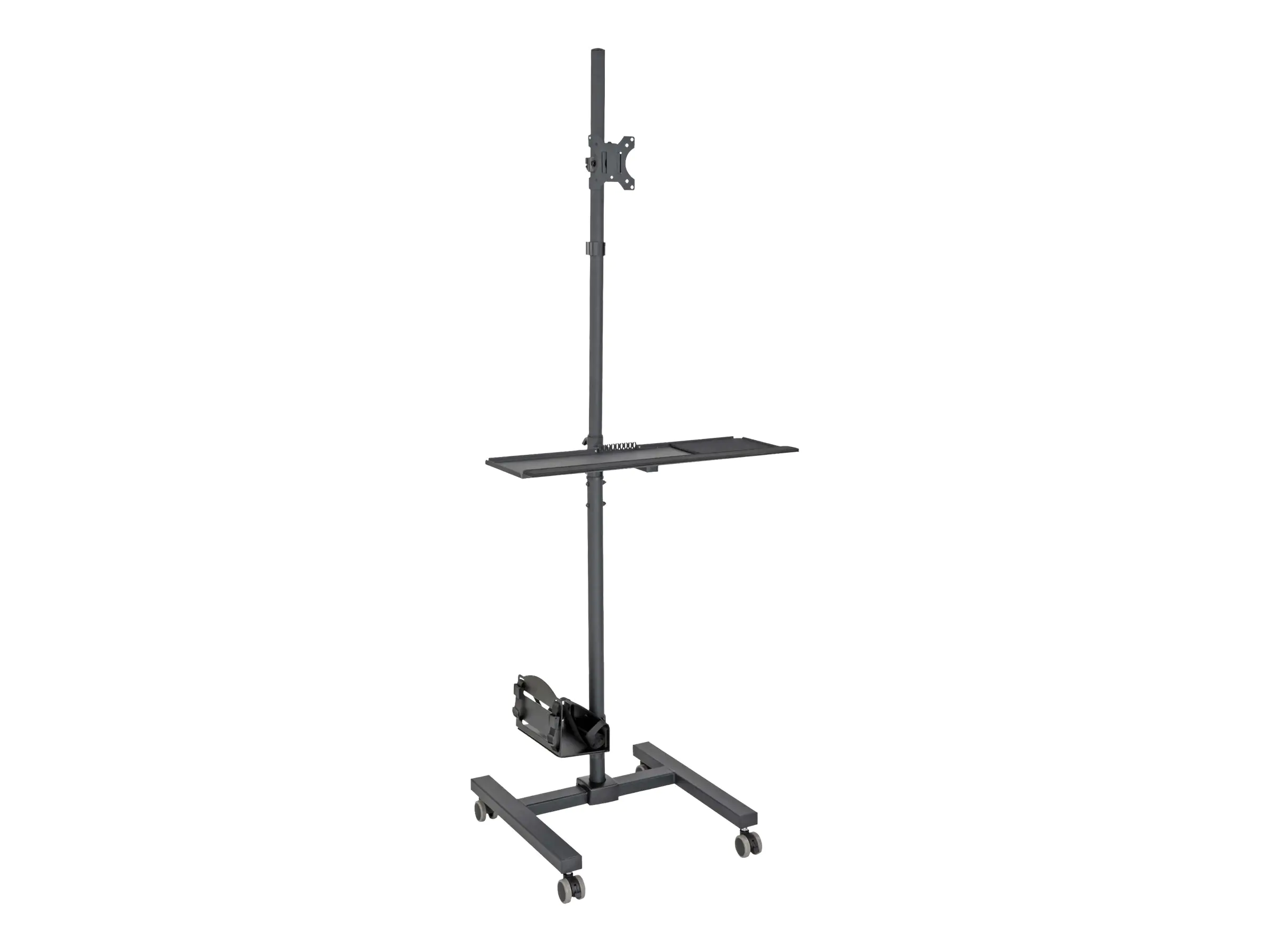 Eaton Tripp Lite Series Mobile Workstation with Monitor Mount - For 17" to 32" Displays, Height Adjustable - Wagen (Befestigungen, Schraubenschlüssel, Mauspad) - für LCD-Display / PC-Ausrüstung - Stahl - Schwarz - Bildschirmgröße: 43.2-81.3 cm (17"-32")