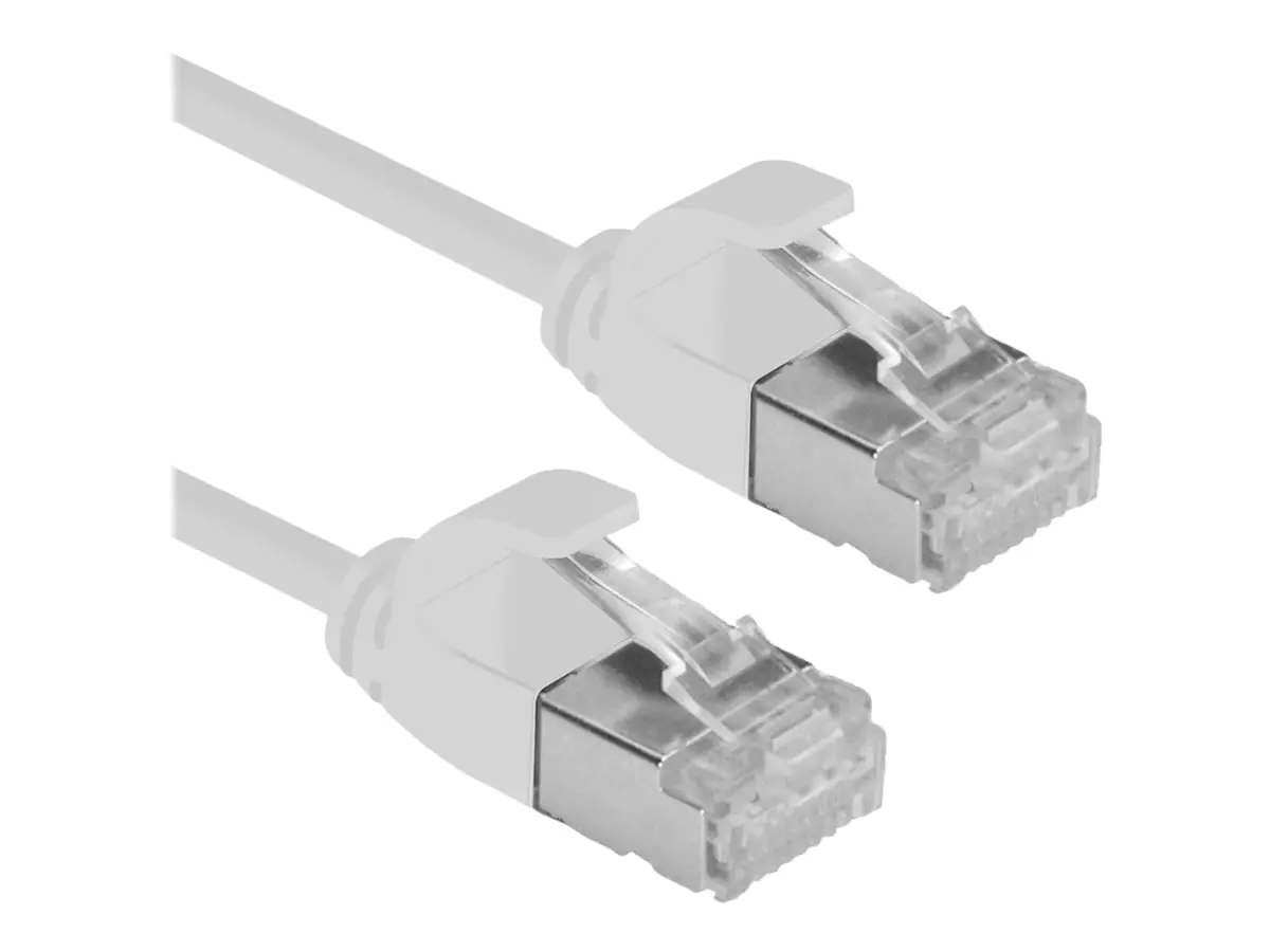 Roline DataCenter - Patch-Kabel - RJ-45 (M) zu RJ-45 (M) - 3 m - 3.6 mm - U/FTP - CAT 6a - halogenfrei, geformt, ohne Haken, verseilt, 10 Gigabit Ethernet - Grau, RAL 7035