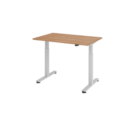 Hammerbacher elektrisch höhenverstellbarer Schreibtisch VXMST12/N/S nußbaum