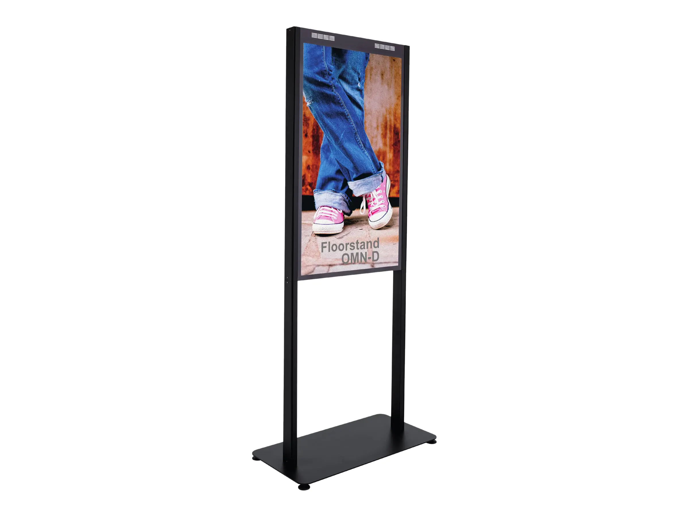 Hagor Floorstand OM55N-D - Aufstellung - für Flachbildschirm - Schwarz - Bildschirmgröße: 139.7 cm (55") - Bodenaufstellung - für Samsung OM55N-D
