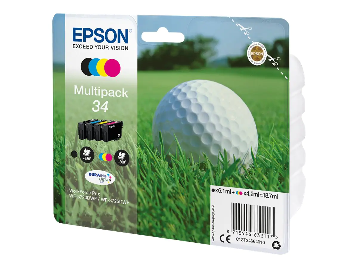 Epson 34 Multipack - 4er-Pack - Schwarz, Gelb C13T34664020