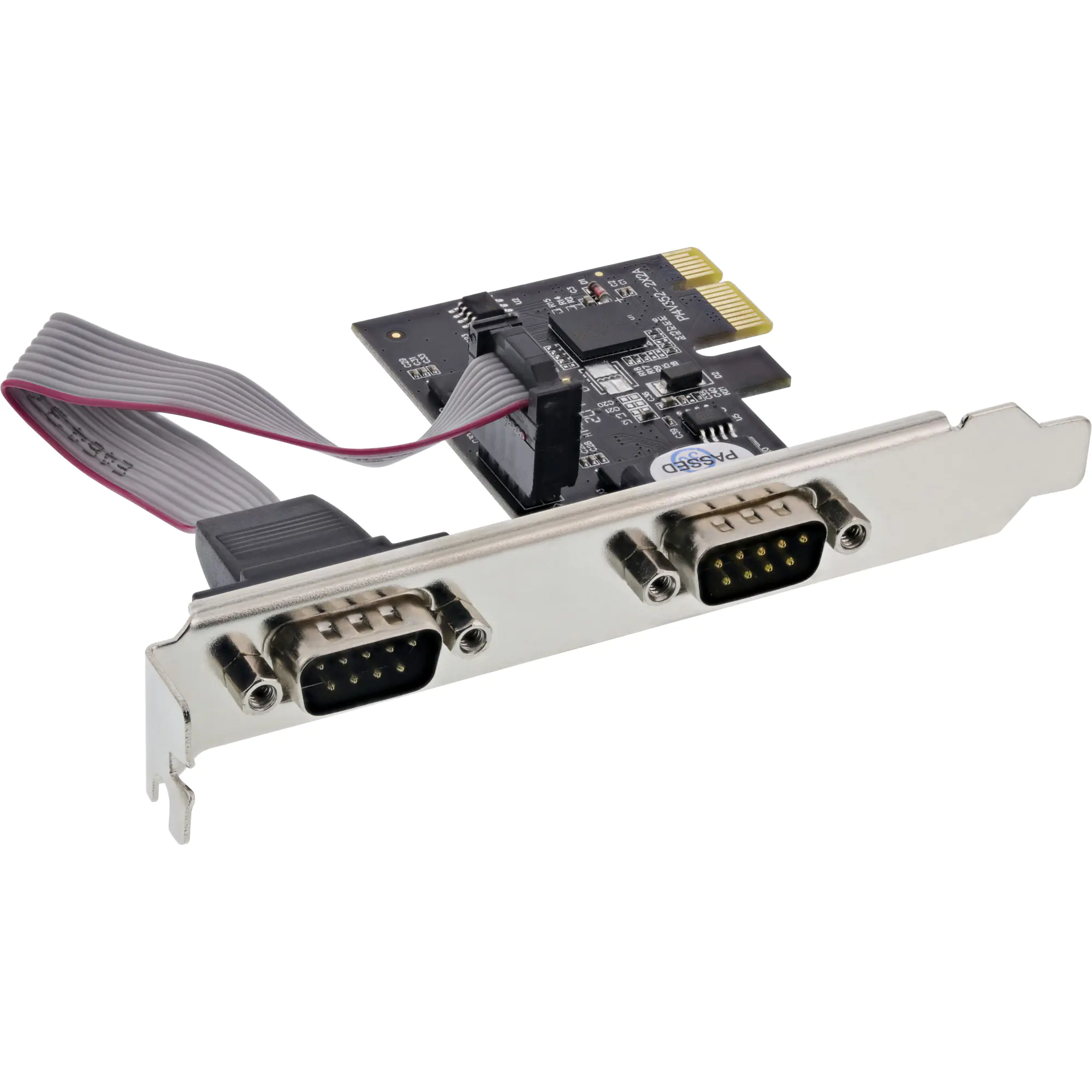 Longshine LCS-6321M, PCIe, Seriell, Männlich, Schwarz, Silber, Passiv, FCC, Ce