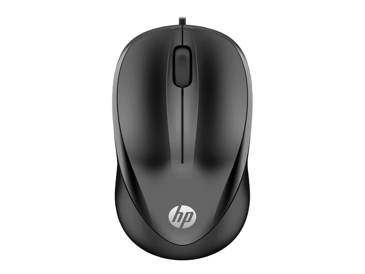 HP 1000 - Maus - rechts- und linkshändig - kabelgebunden - USB - Schwarz - für Pavilion 24, 27, 32, 590, 595, TP01