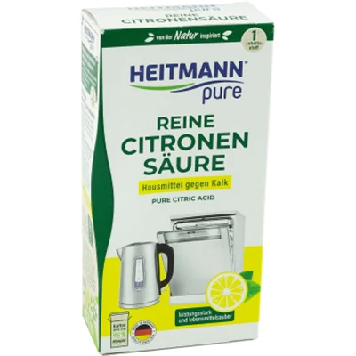 Heitmann Citronensäure pure Pulver biologisch abbaubar Karton Altpapier, 95 % recycelt 350 g/Pack. Heitmann Citronensäure pure Pulver biologisch abbaubar Karton Altpapier, 95 % recycelt 350 g/Pack.