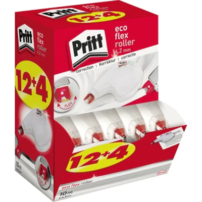 Pritt Korrekturroller ECO Flex 4,2 mm x 10 m (B x L) seitliche Anwendung 16 St./Pack. Pritt Korrekturroller ECO Flex 4,2 mm x 10 m (B x L) seitliche Anwendung 16 St./Pack.