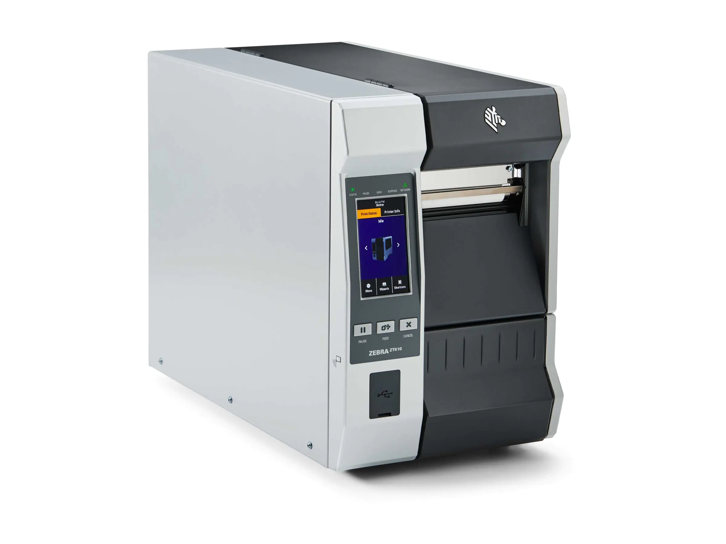 Zebra ZT610 - Etikettendrucker - Thermodirekt / Thermotransfer - Rolle (11,4 cm) - 300 dpi - bis zu 305 mm/Sek. - USB, seriell, Gigabit LAN, USB-Host, NFC, Bluetooth 4.0 - Abrisskante