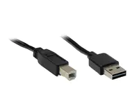 Good Connections Anschlusskabel USB 2.0 EASY Stecker A an Stecker B - schwarz - 1m